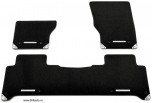 Комплект ковриков текстильных Premium, с металлическими уголками и инталиями, салона Range Rover Sport 2014 - 2022, цвет: Ebony (черный).