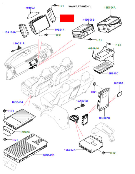 Кнопки управления мультимедиа правая часть Range Rover 2013-2017, Range Rover Sport 2014