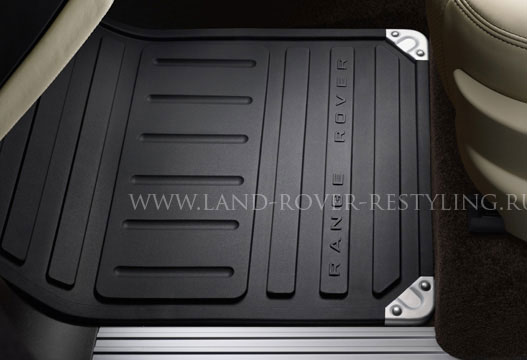 Комплект резиновых ковров черных Range Rover 2002 - 2012