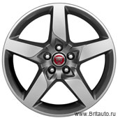 Колесный диск Jaguar XE, модель: Star 8,5 х R18, задний, цвет: Diamond Turned с полированными шлицами
