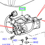Компрессор выравнивания подвески range rover 2010 - 2012