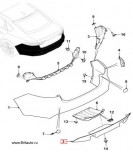 Заглушка задней буксировочной проушины под фаркопы всех типов Jaguar XE и Jaguar XF New 2015 - 2022, сдвоенная выхлопная труба Только для автомобилей с дизельным двигателем i4 180.