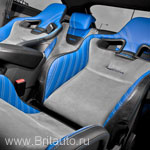 Кожаный салон ford focus rs от kahn design, английская кожа, серо-голубой с белой отстрочкой