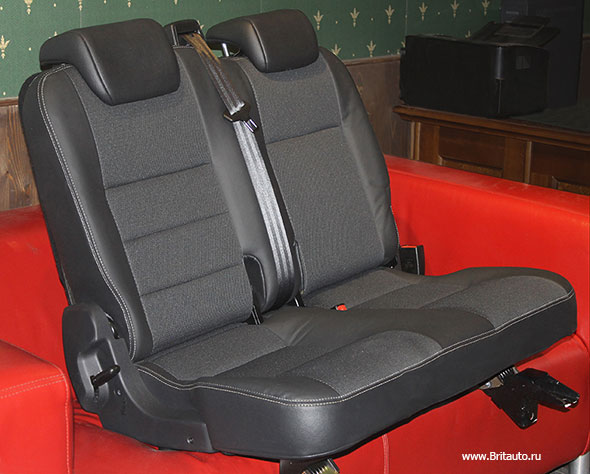 Кресло заднее в сборе lr defender 110, кожа taurus, стандартное, черное, двухместная часть