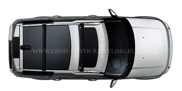 Комплект удлиненных рейлингов на крышу, светлые, для land rover discovery 4, комплект Luxury Limited Edition