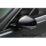 Черные глянцевые накладки на зеркала Jaguar XE, XF, XJ  левая