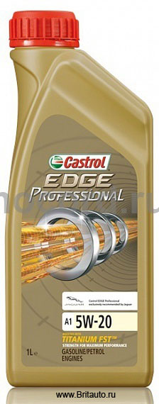 Масло моторное Castrol Edge Professional A1 5w-20 Titanium FST Titanium, в литровой расфасовке. Бренд Jaguar.