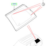 Стекло заднего левого бокового окна салона range rover 2013, с тонировкой стандарт, с отопителем, без тв-приемника
