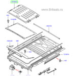Панель внутренней отделки обшивки потолка range rover 2010 - 2012