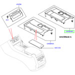 Панель центральной консоли range rover sport 2014м.г., отделка - шпон satin zebrano