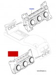 Панель управления отопителем и кондиционером в салоне Range Rover 2013 - 2018
