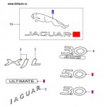 Эмблема крышки багажника, надпись Jaguar XJ 2010 (с V00001)