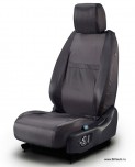 Комплект чехлов на кресла переднего ряда range rover velar, грязезащитные, цвет: ebony (черные). включает чехлы на подголовники.