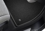 Комплект напольных ковриков Premium ворсовых Range Rover Evoque 2019 - 2023, цвет: Ebony Black (черные). 