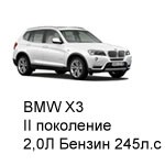 ТО BMW X3, II, 2011 - 2019, 2,0 Бензин 245 л.с: