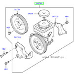 Насос гидроусилителя руля range rover 2002 - 2009, на 3,0 дизель