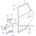 Дверь задняя правая range rover sport 2005 - 2013