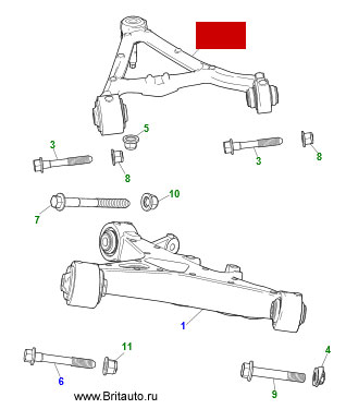 Рычаг задней подвески верхний правый Jaguar S-Type, Jaguar XK, Jaguar XJ 2010 - 2019, Jaguar XF 2009 - 2015. Оригинал Jaguar, в оригинальной упаковке. 