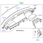Верхняя секция панели приборов (торпеда в сборе) land rover discovery 4, вариант luxury edition limited