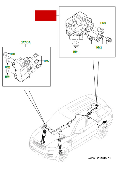 Блок клапанов выравнивания задней подвески Land Rover Discovery 5, Land Rover Defender 2020 - 2025, Range Rover 2013 - 2021, Range Rover Sport 2013 - 2021, Range Rover Velar. Оригинал Land Rover, в оригинальной упаковке.