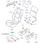 Нагревательный элемент подушки переднего сиденья водитель/пассажир на range rover sport 2005 - 2009 и lr discovery 3
