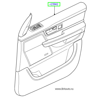 Панель отделки двери левая, цвет: TAN, на  Range Rover Sport 2010 - 2013