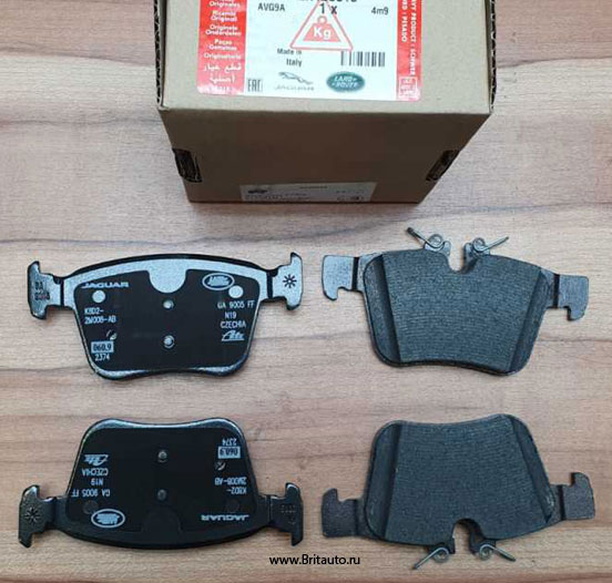 Тормозные колодки задние, комплект, Land Rover Discovery Sport, Range Rover Evoque 2012 - 2018, Range Rover Velar. Оригинал Land Rover.