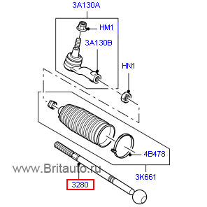 Тяга + наконечник с наружным шаровым шарниром m12 range rover sport 2005 - 2009