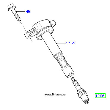 Свеча зажигания LR Discovery 3,4 , Range Rover 2002 - 2012, Range Rover Sport 2005 - 2013