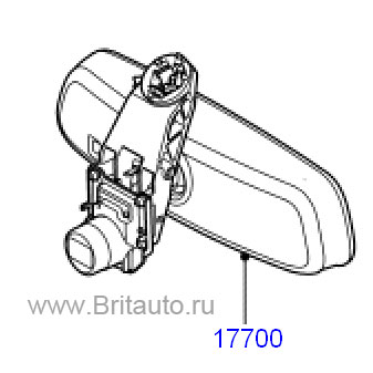 Зеркало салонное с датчиком температуры на lr discovery, rrs, range rover, evoque, rr 2013