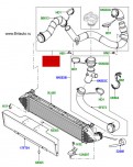 Патрубок интеркулера в сборе правый Range Rover Evoque 2,0Л Бензин