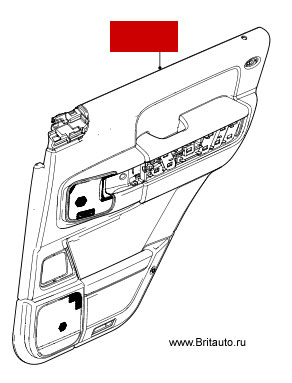 Панель внутренней отделки задней левой двери Range Rover 2002 - 2009