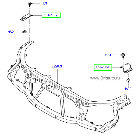 Пластина крепления узла передка range rover 2013 -2017 и range rover sport 2014 - 2017