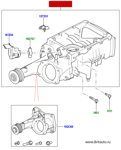  Компрессора супернаддува 3,0 Л Бензин Range Rover 2013 - 2019, Land Rover Discovery 4 и Range Rover Sport 2014 - 2019