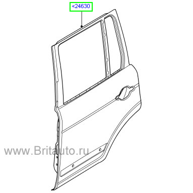 Задняя правая дверь range rover 2010 - 2012