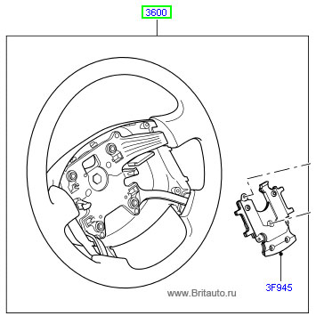 Рулевое колесо LR Freelander 2, без оборудования для телефона.