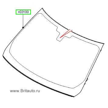 Лобовое стекло Range Rover 2013 - 2017, инфракрасное (с системой климат-контроля), с обогревом, без проекции на стекло.