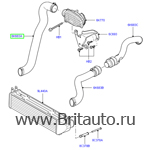 Шланг охладителя наддувочного воздуха правый, 2,7л дизель, на rrs 2006 - 2013 и lr discovery 3 и 4