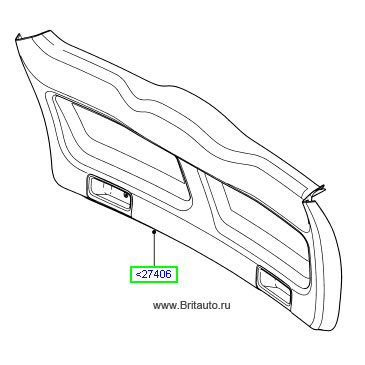 Панель отделки двери багажника LR Freelander 2, цвет: ALMOND/NUTMEG