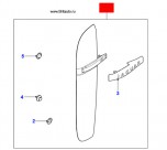 Отделка вентиляционного отверстия переднего крыла левое, грунт, XF 2009 - 2015