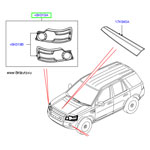 Комплект защитных решеток передних фар LR Freelander 2