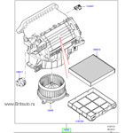 Вентилятор обдува отопителя - кондиционера в сборе range rover 2013 all new