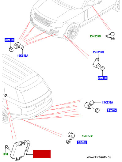 Модуль парктроников range rover 2018 - 2019 и Range Rover Sport 2018 - 2019