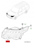 Фара передняя левая range rover 2018 - 2021, тип - pixel.