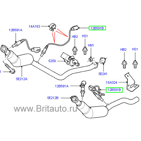 Датчик кислородный (lambda-sonde) передний range rover sport 2005 - 2013, lr discovery 3, 4