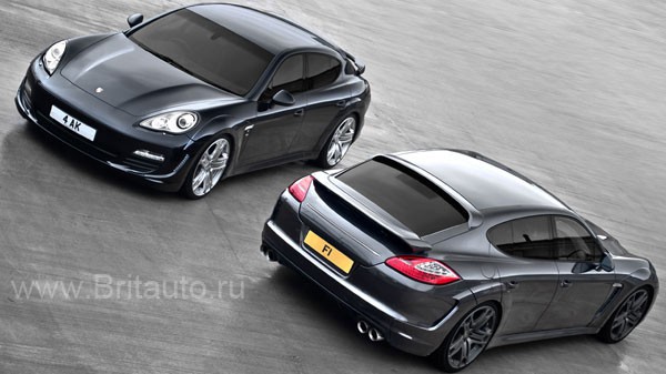 Обвес с расширителями колесных арок на porsche panamera от kahn design.