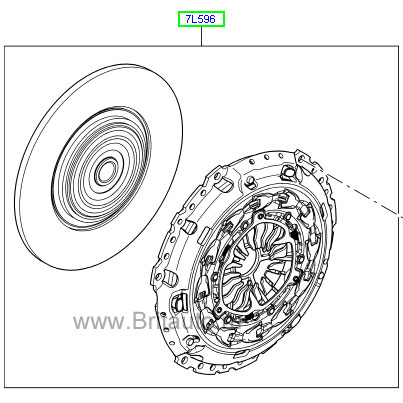 Сцепление в сборе (диск + корзина) на  Range Rover Evoque и LR Freelander , на 6-ти ступенчатую механическую коробку передач