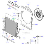 Радиатор ДВС 5,0Л Бензин Land Rover Discovery 4, Range Rover Sport 2010 - 2013. Оригинал Land Rover, в оригинальной упаковке.