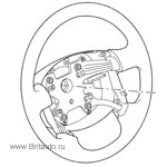 Рулевое колесо с кожаной отделкой, базовое, на land rover discovery 3 и range rover sport 2005 - 2009