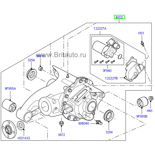 Картер заднего моста discovery 4 и range rover sport 2010 - 2013